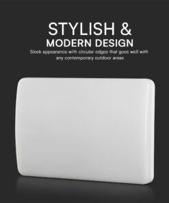 Φωτιστικό με Αρίθμηση Οδού LED 12W SAMSUNG 4000Κ IP65 Λευκό με Αισθητήρα Νύχτας/ΗμέραςV-TAC – 23422VT