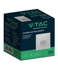 Χωνευτός Ανιχνευτής Κίνησης 2 Γραμμών 120º Ανίχνευση Λευκός V-TAC – 23425VT