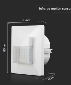 Χωνευτός Ανιχνευτής Κίνησης 2 Γραμμών 120º Ανίχνευση Λευκός V-TAC – 23425VT