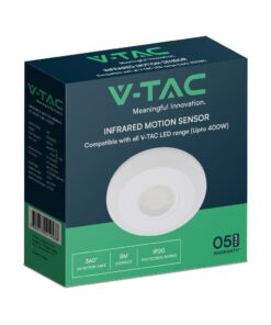 Επίτοιχος Ανιχνευτής Κίνησης 360º Λευκός V-TAC – 23427VT