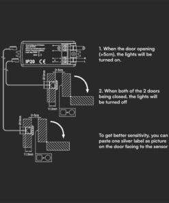 Αισθητήρας Υπερύθρων Πόρτας 5-6cm 200W 220V Λευκός V-TAC – 23428VT