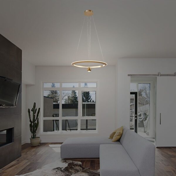 Κρεμαστό Φωτιστικό LED 46W 3000K Dimmable Χρυσού Χρώματος V-TAC – 23431VT