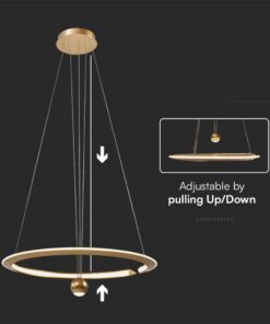 Κρεμαστό Φωτιστικό LED 46W 3000K Dimmable Χρυσού Χρώματος V-TAC – 23431VT
