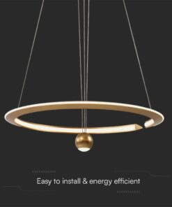 Κρεμαστό Φωτιστικό LED 46W 3000K Dimmable Χρυσού Χρώματος V-TAC – 23431VT