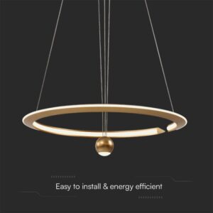 Κρεμαστό Φωτιστικό LED 46W 3000K Dimmable Χρυσού Χρώματος V-TAC – 23431VT