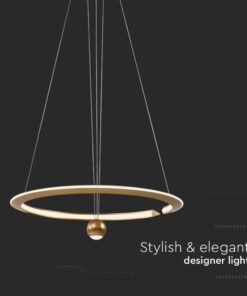 Κρεμαστό Φωτιστικό LED 46W 3000K Dimmable Χρυσού Χρώματος V-TAC – 23431VT