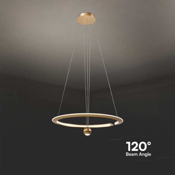 Κρεμαστό Φωτιστικό LED 46W 3000K Dimmable Χρυσού Χρώματος V-TAC – 23431VT