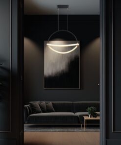 Κρεμαστό Φωτιστικό 12W LED με 1.5m Σχοινί Φ40 3000K Μαύρο Σώμα V-TAC – 23434