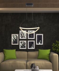 Κρεμαστό Φωτιστικό 12W LED με 1.5m Σχοινί Φ40 3000K Μαύρο Σώμα V-TAC – 23434