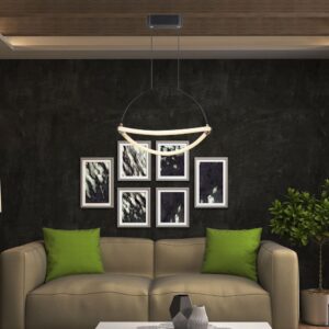 Κρεμαστό Φωτιστικό 12W LED με 1.5m Σχοινί Φ40 3000K Μαύρο Σώμα V-TAC – 23434