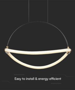 Κρεμαστό Φωτιστικό 12W LED με 1.5m Σχοινί Φ40 3000K Μαύρο Σώμα V-TAC – 23434