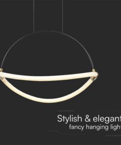 Κρεμαστό Φωτιστικό 12W LED με 1.5m Σχοινί Φ40 3000K Μαύρο Σώμα V-TAC – 23434
