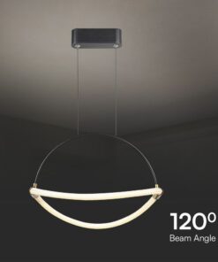 Κρεμαστό Φωτιστικό 12W LED με 1.5m Σχοινί Φ40 3000K Μαύρο Σώμα V-TAC – 23434