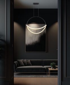 Κρεμαστό Φωτιστικό 12W LED με Σχοινί Φ500mm 3000K Μαύρο Σώμα V-TAC – 23436