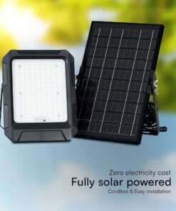 Προβολέας LED 10W 4000K με Ηλιακό Πάνελ με Μπαταρία IP65 Μαύρου Χρώματος V-TAC – 23438VT