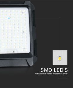 Προβολέας LED 10W 4000K με Ηλιακό Πάνελ με Μπαταρία IP65 Μαύρου Χρώματος V-TAC – 23438VT