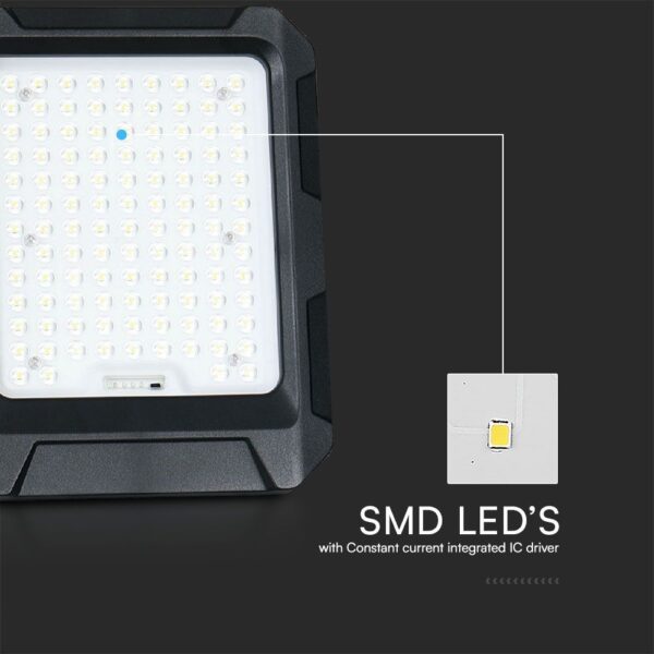 Προβολέας LED 10W 4000K με Ηλιακό Πάνελ με Μπαταρία IP65 Μαύρου Χρώματος V-TAC – 23438VT