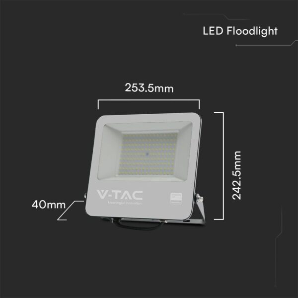 Προβολέας Samsung LED 100W 4000K IP65 Μαύρου Χρώματος V-TAC – 23440VT