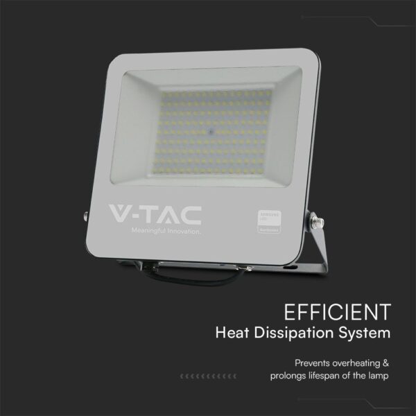 Προβολέας Samsung LED 100W 4000K IP65 Μαύρου Χρώματος V-TAC – 23440VT