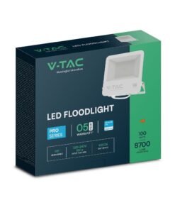 Προβολέας LED 100W 4000K IP65 Λευκού Χρώματος V-TAC – 23442VT