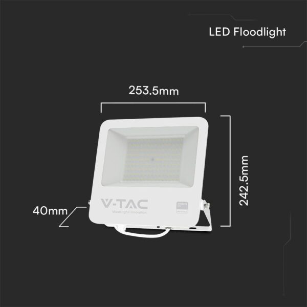 Προβολέας LED 100W 4000K IP65 Λευκού Χρώματος V-TAC – 23442VT