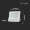 LED Προβολέας 200W V-TAC Samsung Chip Μαύρος/Γκρι 17540lm Αδιάβροχος IP65 6500K – 23444
