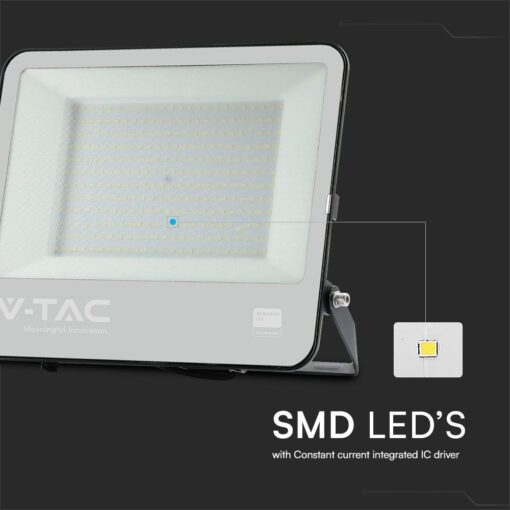 LED Προβολέας 200W V-TAC Samsung Chip Μαύρος/Γκρι 17540lm Αδιάβροχος IP65 6500K – 23444