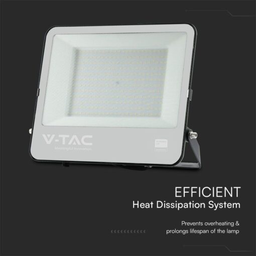 LED Προβολέας 200W V-TAC Samsung Chip Μαύρος/Γκρι 17540lm Αδιάβροχος IP65 6500K – 23444