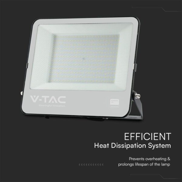 LED Προβολέας 200W V-TAC Samsung Chip Μαύρος/Γκρι 17540lm Αδιάβροχος IP65 6500K – 23444