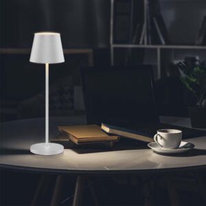 Επαναφορτιζόμενο Πορτατιφ LED 1.5W Dimmable Αφής 3000Κ IP54 Λευκό με Βάση Φόρτισης V-TAC – 23445
