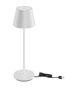 Επαναφορτιζόμενο Πορτατιφ LED 1.5W Dimmable Αφής 3000Κ IP54 Λευκό με Βάση Φόρτισης V-TAC – 23445