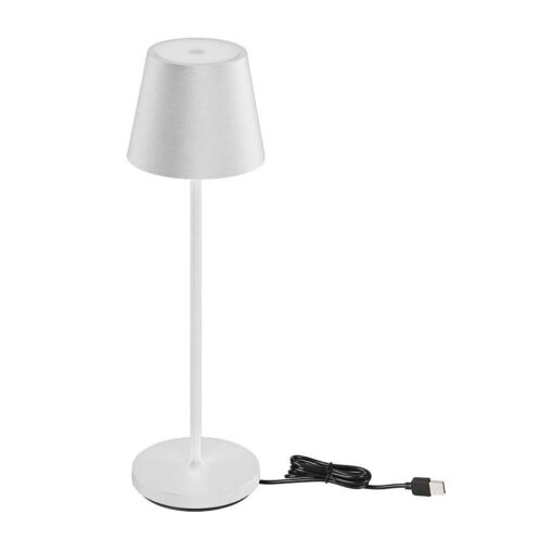 Επαναφορτιζόμενο Πορτατιφ LED 1.5W Dimmable Αφής 3000Κ IP54 Λευκό με Βάση Φόρτισης V-TAC – 23445