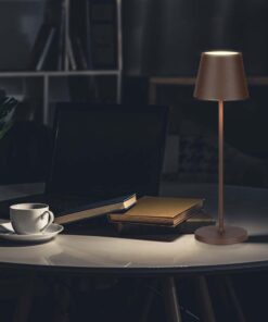 Επαναφορτιζόμενο Πορτατιφ LED 1.5W Dimmable Αφής 3000Κ IP54 Corten απόχρωση Σκουριάς με Βάση Φόρτισης V-TAC – 23446