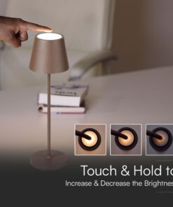 Επαναφορτιζόμενο Πορτατιφ LED 1.5W Dimmable Αφής 3000Κ IP54 Corten απόχρωση Σκουριάς με Βάση Φόρτισης V-TAC – 23446