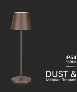 Επαναφορτιζόμενο Πορτατιφ LED 1.5W Dimmable Αφής 3000Κ IP54 Corten απόχρωση Σκουριάς με Βάση Φόρτισης V-TAC – 23446