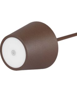 Επαναφορτιζόμενο Πορτατιφ LED 1.5W Dimmable Αφής 3000Κ IP54 Corten απόχρωση Σκουριάς με Βάση Φόρτισης V-TAC – 23446