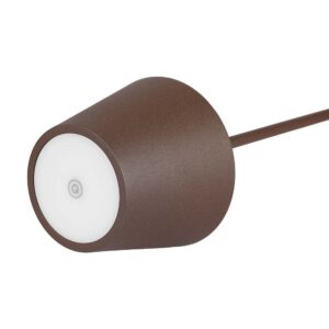 Επαναφορτιζόμενο Πορτατιφ LED 1.5W Dimmable Αφής 3000Κ IP54 Corten απόχρωση Σκουριάς με Βάση Φόρτισης V-TAC – 23446