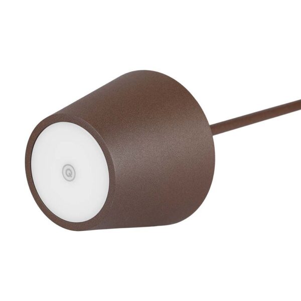 Επαναφορτιζόμενο Πορτατιφ LED 1.5W Dimmable Αφής 3000Κ IP54 Corten απόχρωση Σκουριάς με Βάση Φόρτισης V-TAC – 23446