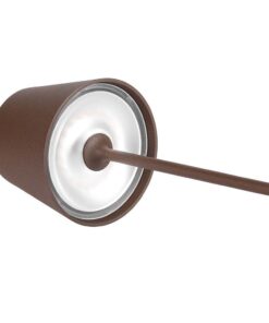 Επαναφορτιζόμενο Πορτατιφ LED 1.5W Dimmable Αφής 3000Κ IP54 Corten απόχρωση Σκουριάς με Βάση Φόρτισης V-TAC – 23446