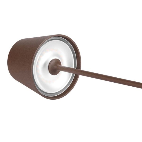 Επαναφορτιζόμενο Πορτατιφ LED 1.5W Dimmable Αφής 3000Κ IP54 Corten απόχρωση Σκουριάς με Βάση Φόρτισης V-TAC – 23446