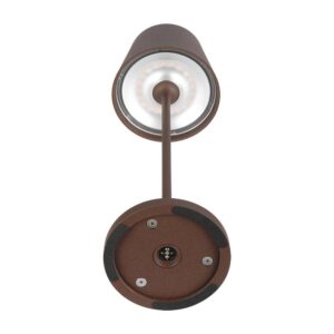 Επαναφορτιζόμενο Πορτατιφ LED 1.5W Dimmable Αφής 3000Κ IP54 Corten απόχρωση Σκουριάς με Βάση Φόρτισης V-TAC – 23446