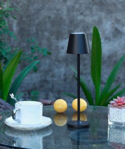 Επαναφορτιζόμενο Πορτατιφ LED 1.5W Dimmable Αφής 3000Κ IP54 Μαύρο με Βάση Φόρτισης V-TAC – 23447