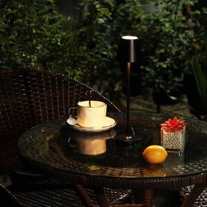 Επαναφορτιζόμενο Πορτατιφ LED 1.5W Dimmable Αφής 3000Κ IP54 Μαύρο με Βάση Φόρτισης V-TAC – 23447