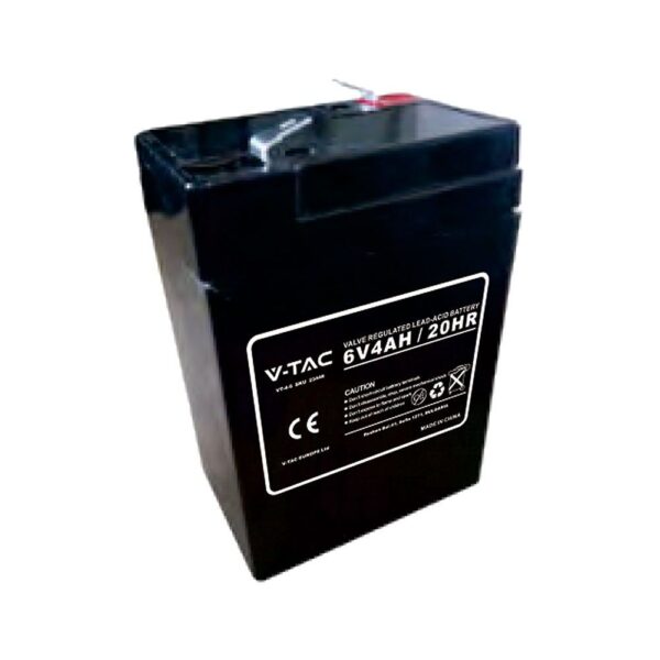 Μπαταρία 4Ah 6V Μολύβδου-Οξέος T1 70x47x107mm V-TAC - 23448
