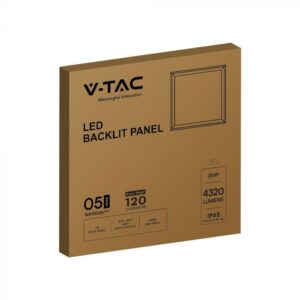 LED Panel 36W 595x595mm Backlit 120Lm/W 4000K 6PCS/SET Flicker Free V-TAC – 23456