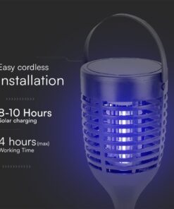 Ηλιακή Εντομοπαγίδα LED Επαναφορτιζόμενη με 3in1 Βάση V-TAC – 23459VT