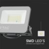 LED Προβολέας 30W Μαύρος-Γκρι V-TAC RGB+6500K με Τηλεχειριστήριο IP65 115° 2310lm  – 23462