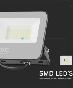 LED Προβολέας 30W Μαύρος-Γκρι V-TAC RGB+6500K με Τηλεχειριστήριο IP65 115° 2310lm – 23462