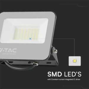 LED Προβολέας 30W Μαύρος-Γκρι V-TAC RGB+6500K με Τηλεχειριστήριο IP65 115° 2310lm  – 23462