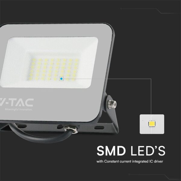 LED Προβολέας 30W Μαύρος-Γκρι V-TAC RGB+6500K με Τηλεχειριστήριο IP65 115° 2310lm  – 23462
